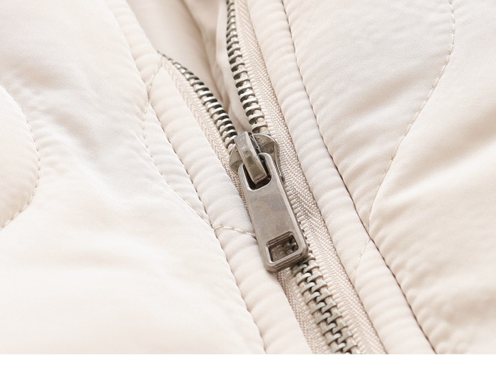 Dearest - Veste longue en duvet uni avec poches zippées