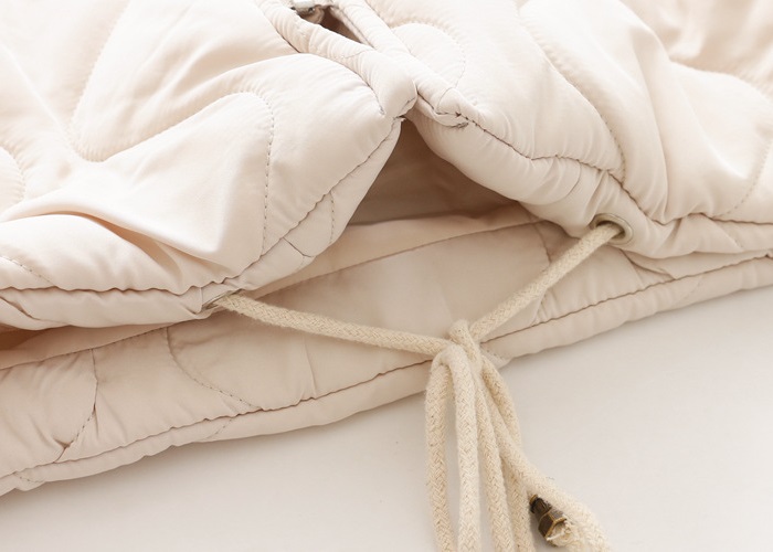 Dearest - Veste longue en duvet uni avec poches zippées