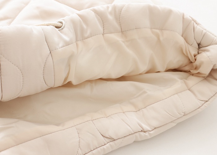Dearest - Veste longue en duvet uni avec poches zippées