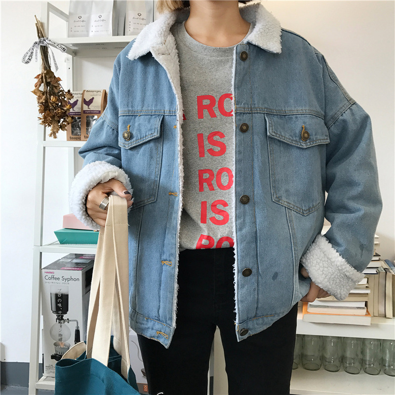 Dearest - Furry Lined Denim Jacket