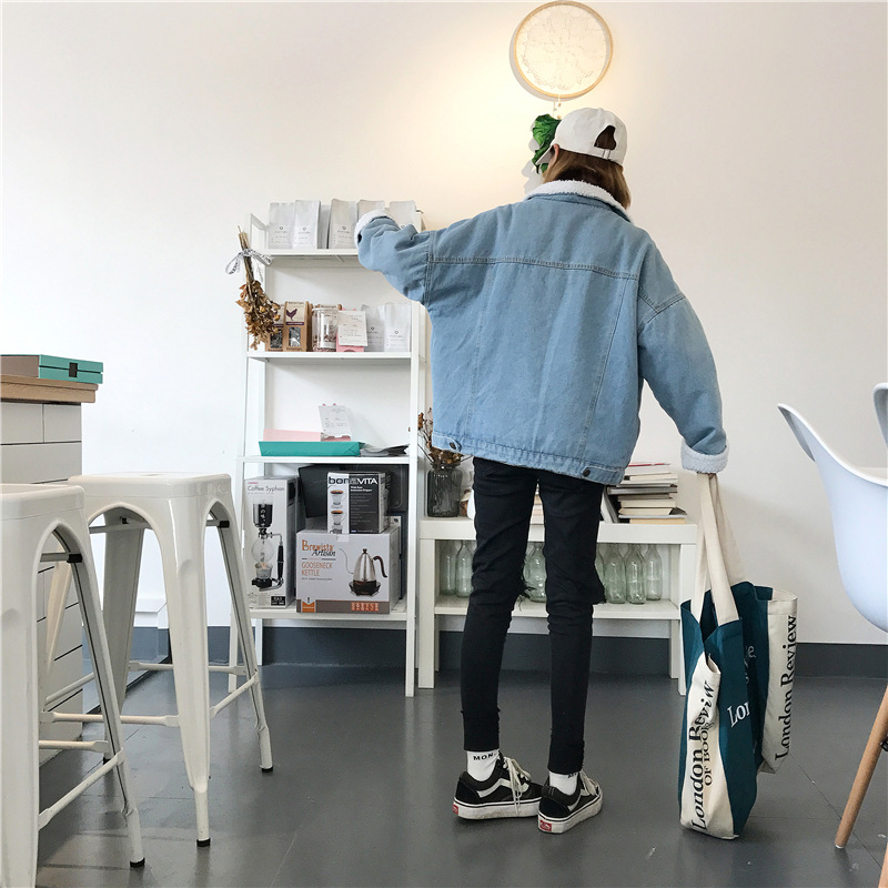 Dearest - Furry Lined Denim Jacket