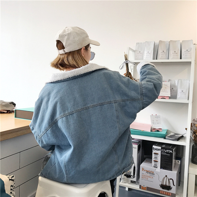 Dearest - Furry Lined Denim Jacket