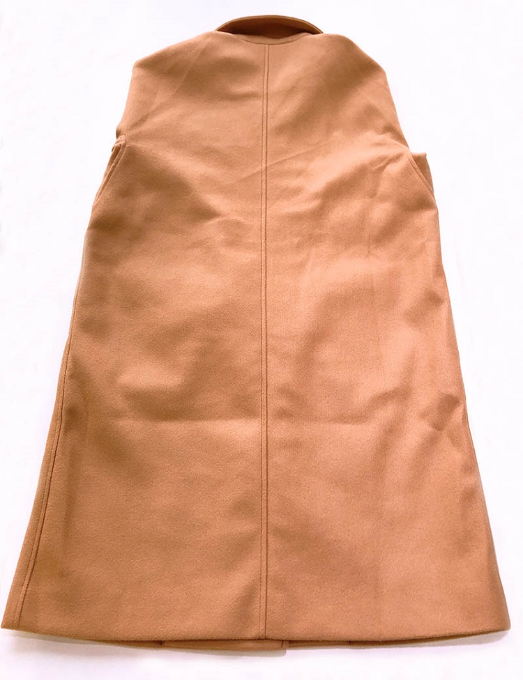 For J - Manteau uni à double boutonnage et poche