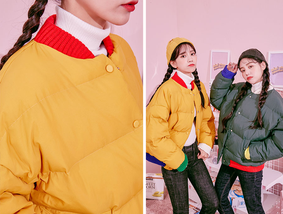 Icecream12 - Veste rembourrée contrastée