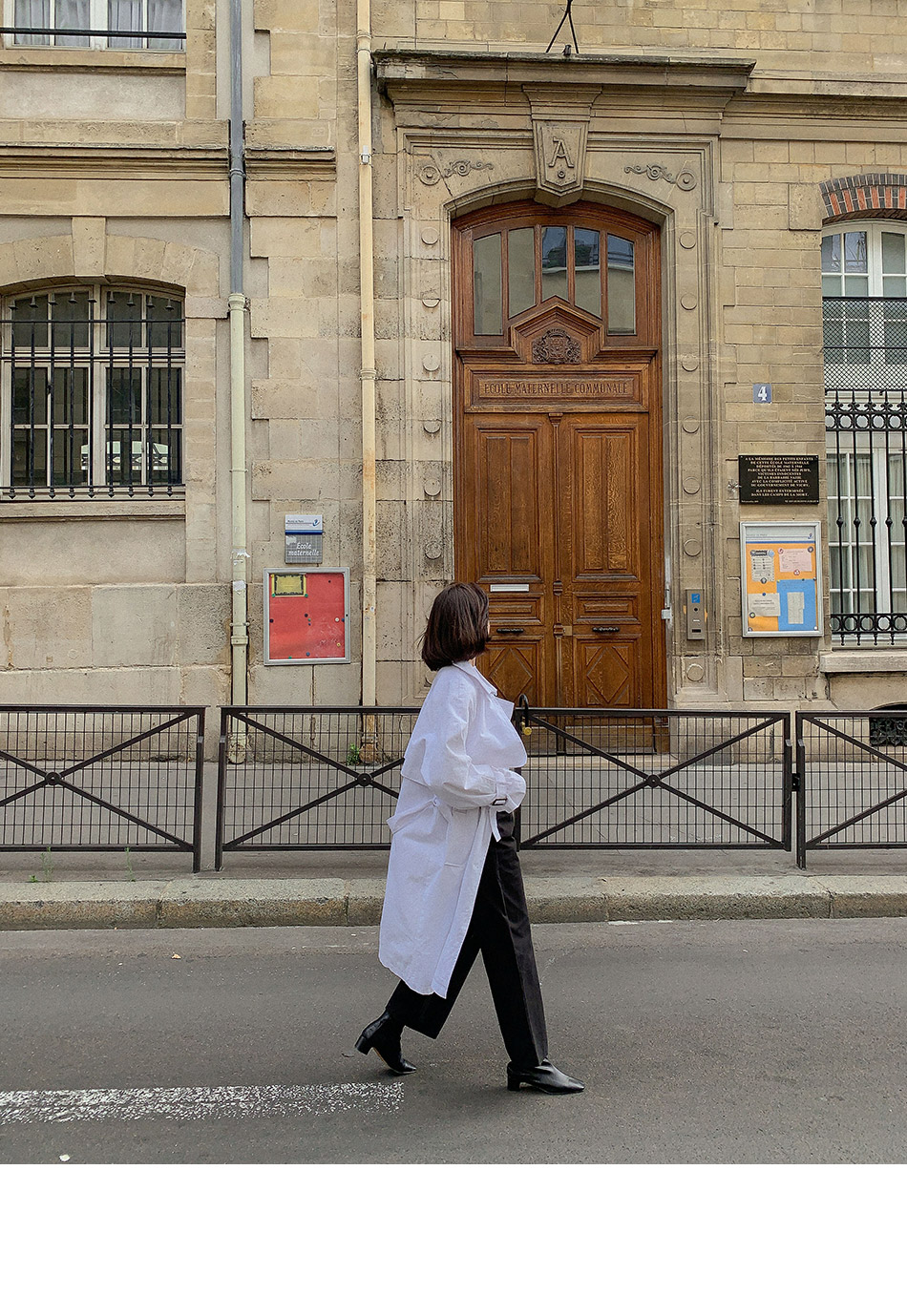 MERONGSHOP - Trench-coat croisé avec ceinture