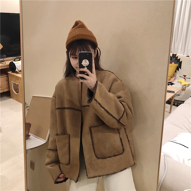 MissLady - Two-Way Round Neck Fleece Jacket