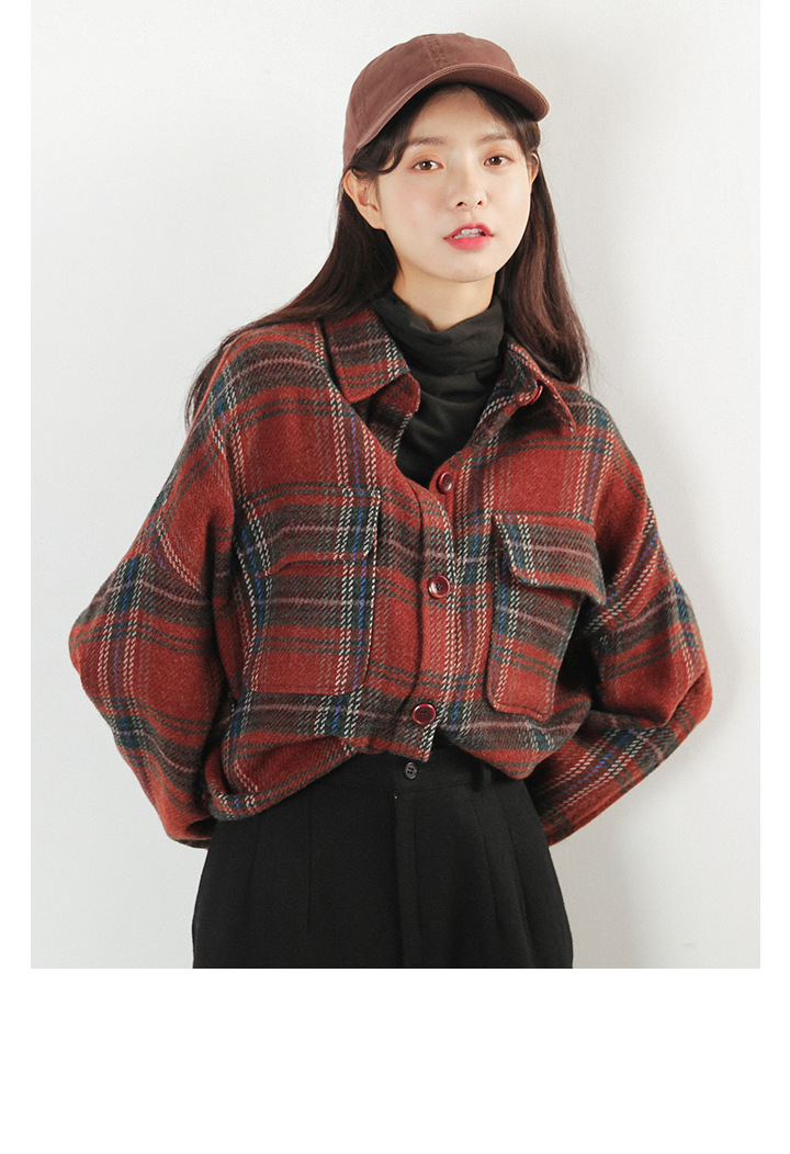 Rosy.B - Long-Sleeve Plain Shirt Jacket
