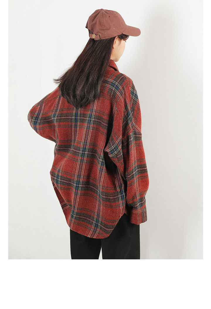 Rosy.B - Long-Sleeve Plain Shirt Jacket