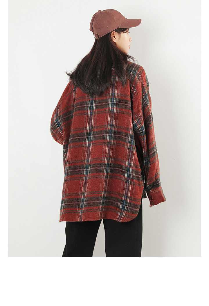 Rosy.B - Long-Sleeve Plain Shirt Jacket