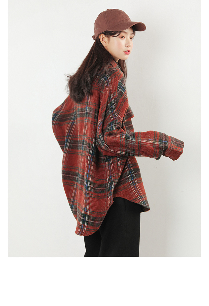 Rosy.B - Long-Sleeve Plain Shirt Jacket