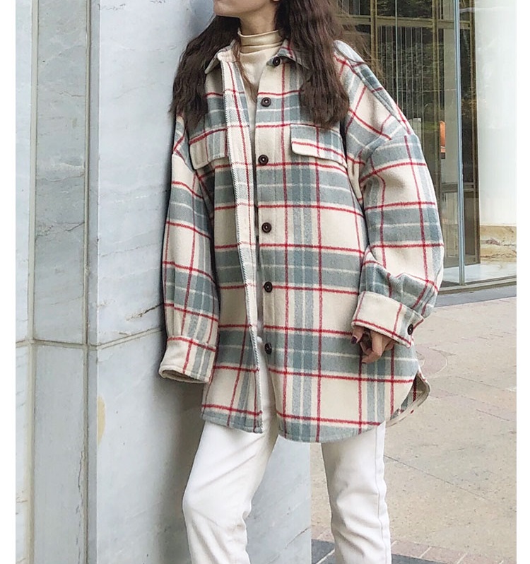 Souland - Veste chemise à carreaux en laine mélangée