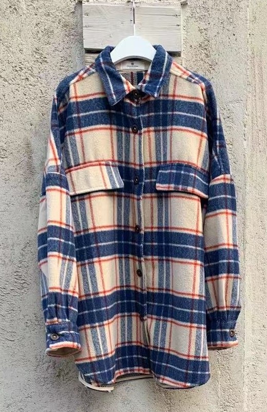 Souland - Veste chemise à carreaux en laine mélangée