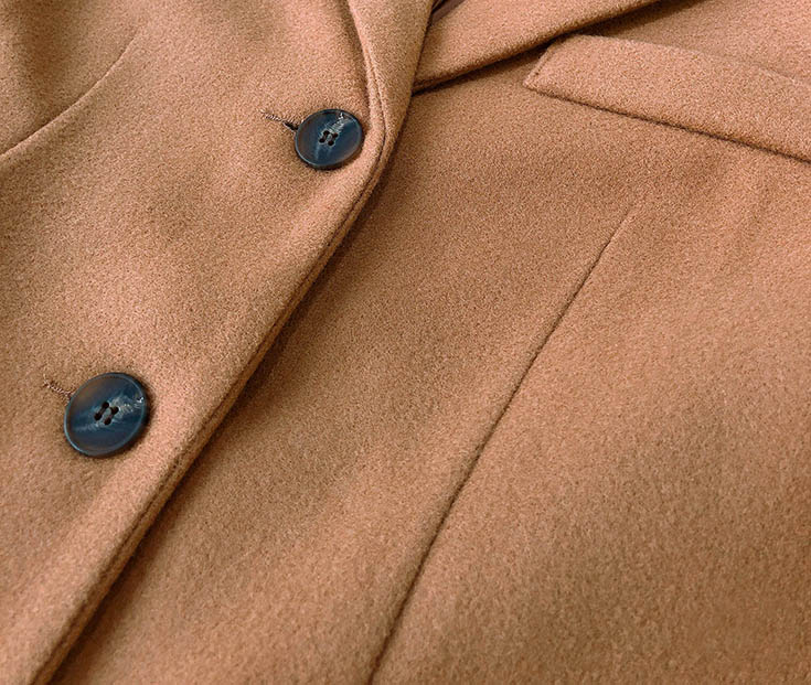 Souland - Blazer uni à poche simple boutonnage