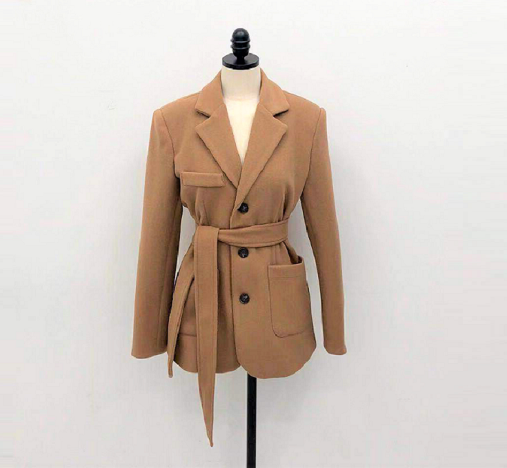 Souland - Blazer uni à poche simple boutonnage