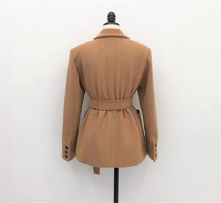 Souland - Blazer uni à poche simple boutonnage