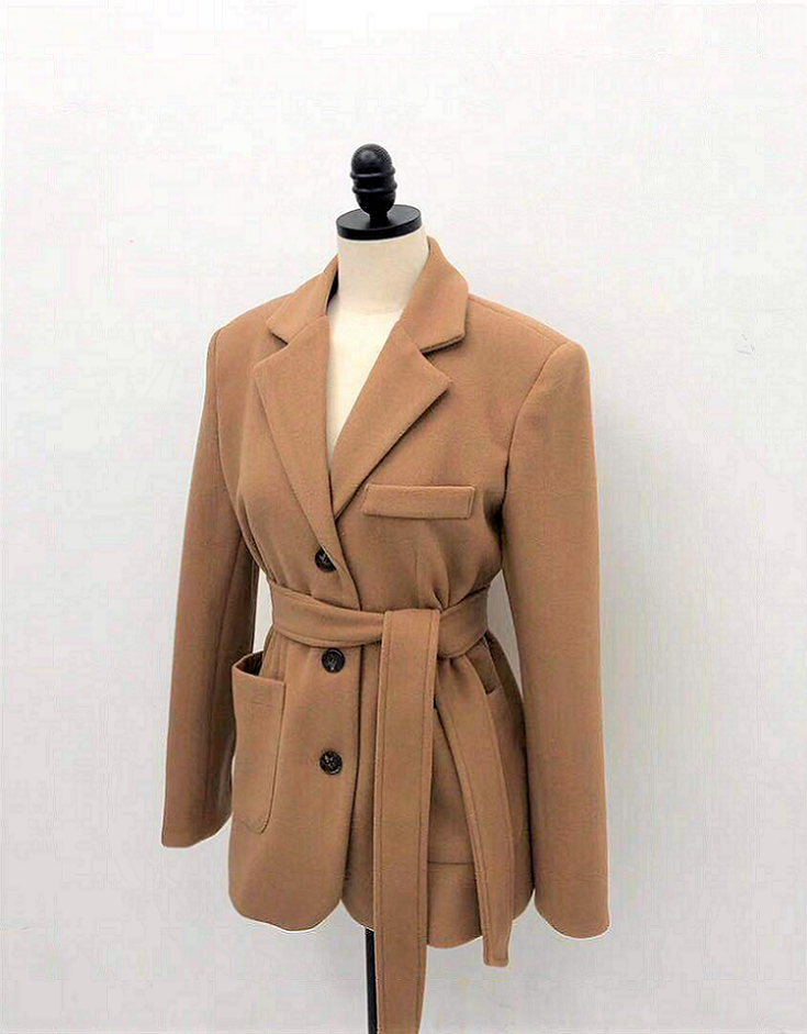 Souland - Blazer uni à poche simple boutonnage