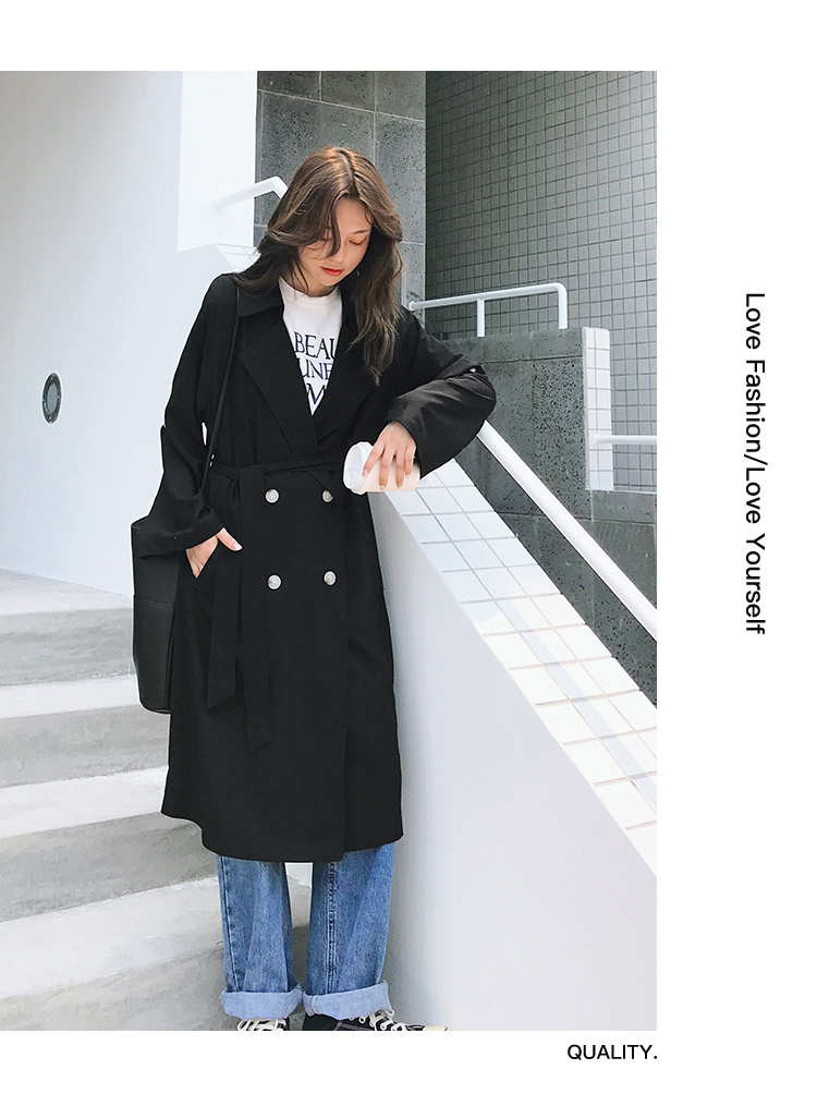 Seoulflash - Trench à double boutonnage
