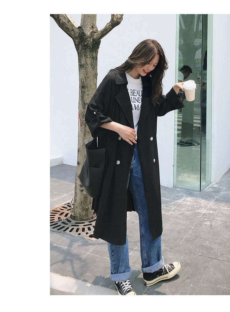 Seoulflash - Trench à double boutonnage