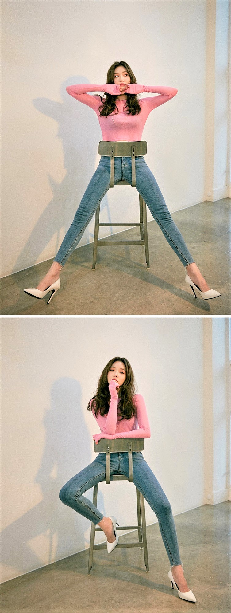 chuu - Frayed-Hem Skinny Jeans Vol.75