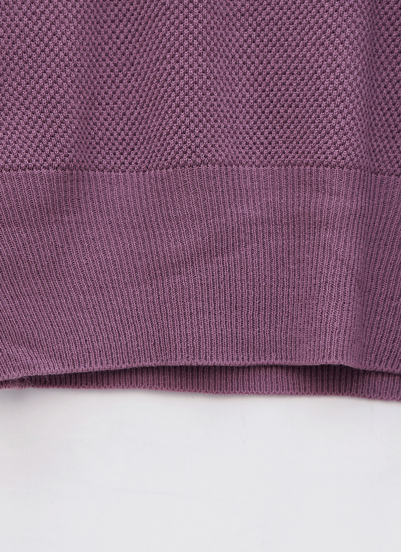 chuu - Round-Neck Cropped Knit Top