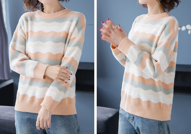 Dearest - Pull en tricot à manches longues et col rond