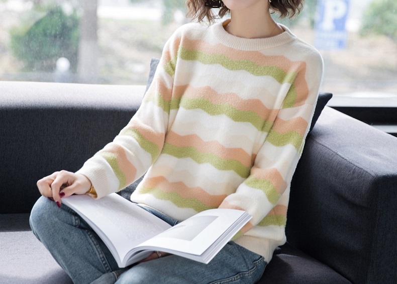 Dearest - Pull en tricot à manches longues et col rond