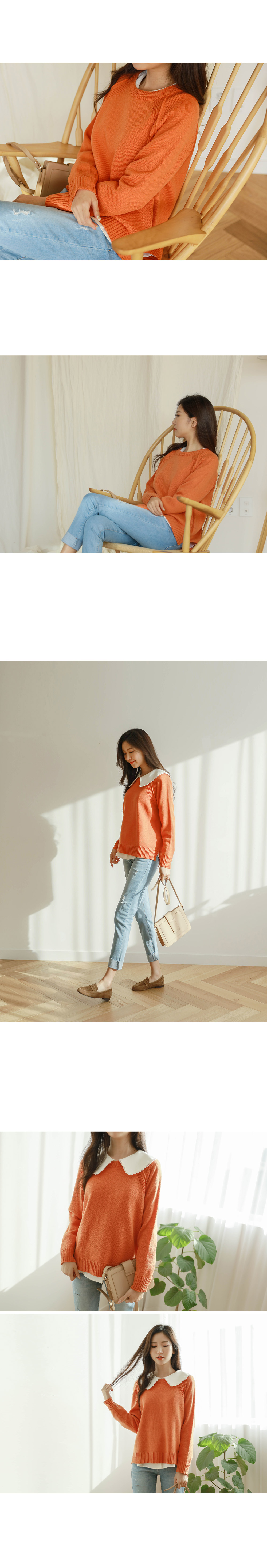JUSTONE - Tricot de couleur lune de miel Nagrang