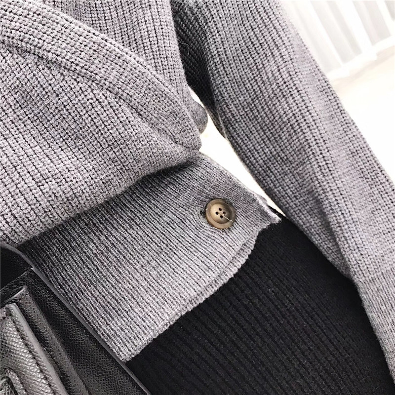 MissLady - Haut en tricot boutonné à manches longues