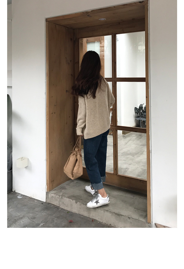 MissLady - Pull en tricot uni à épaules tombantes