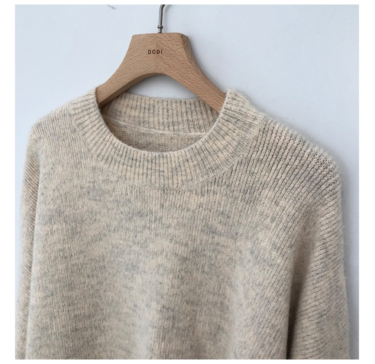 MissLady - Pull en tricot uni à épaules tombantes