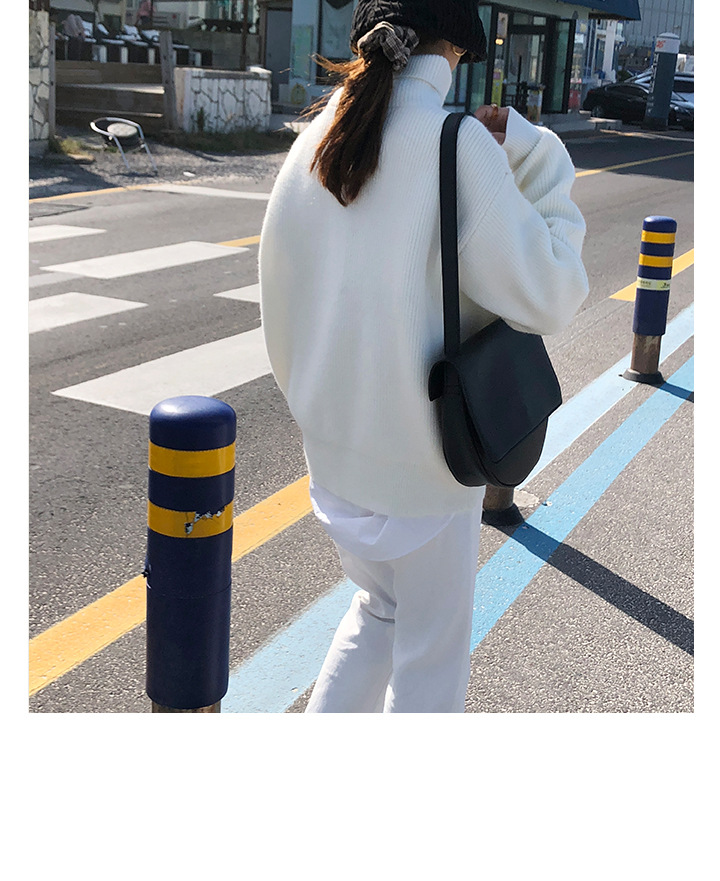 Rosy.B - Turtleneck Ribbed Plain Top