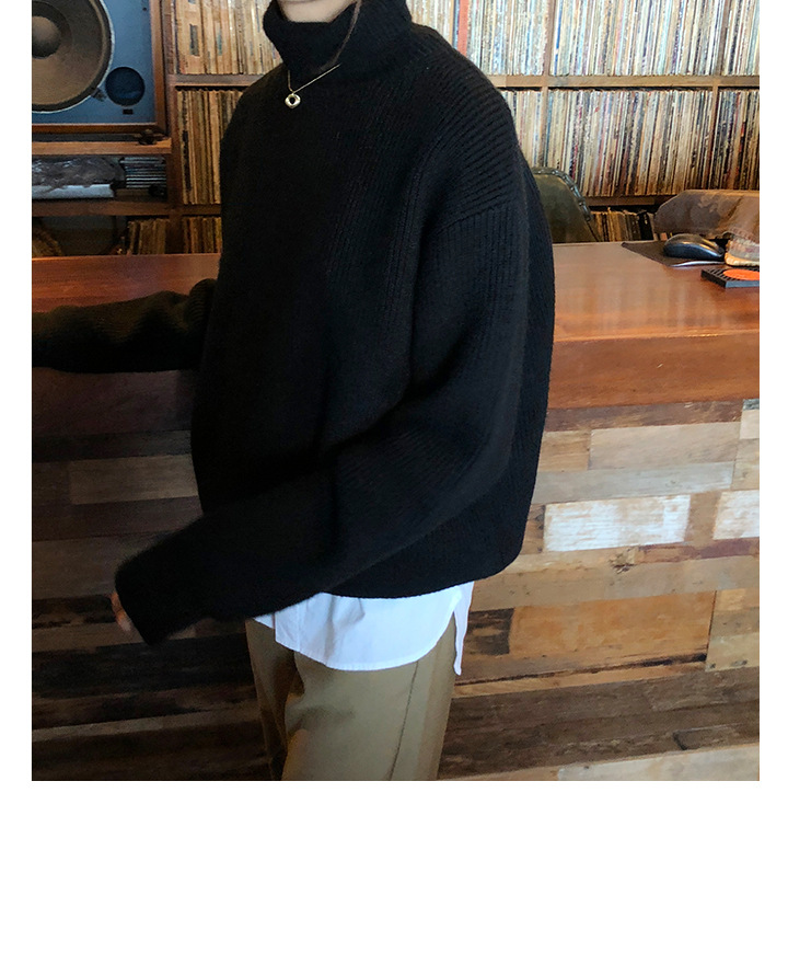 Rosy.B - Turtleneck Ribbed Plain Top