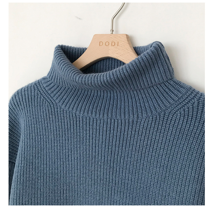 Rosy.B - Turtleneck Ribbed Plain Top