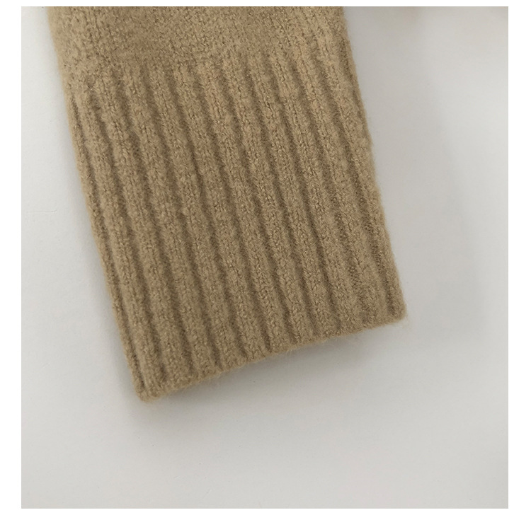 Rosy.B - Dropped Shoulder High-Neck Knit Sweater