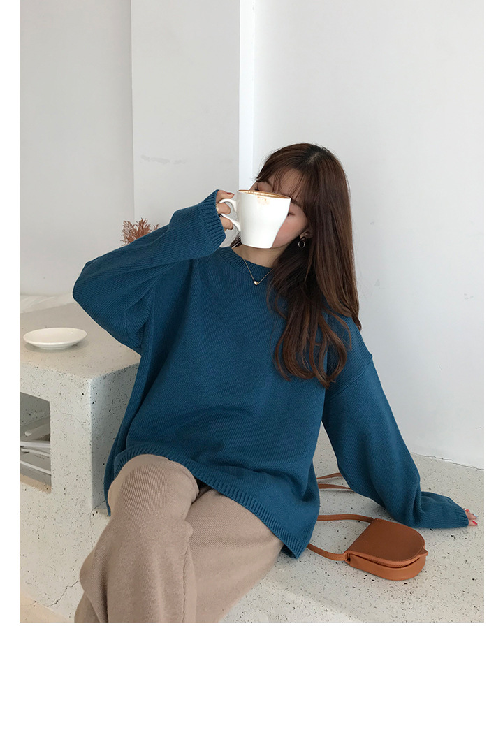 Rosy.B - Dropped Shoulder Oversized Knit Pullover
