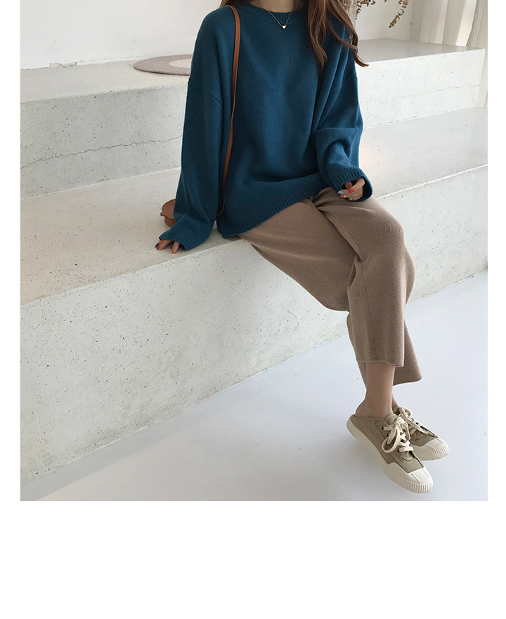 Rosy.B - Dropped Shoulder Oversized Knit Pullover