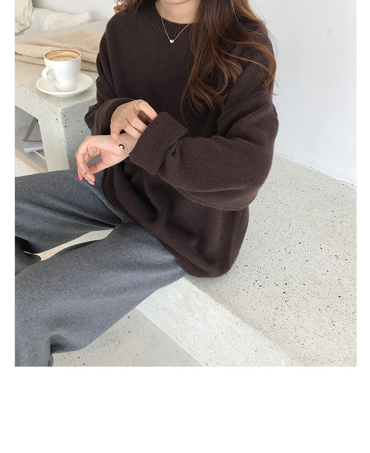 Rosy.B - Dropped Shoulder Oversized Knit Pullover