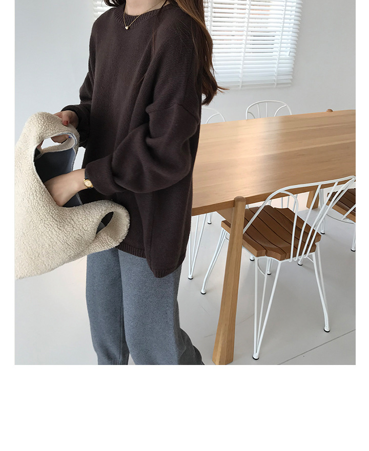 Rosy.B - Dropped Shoulder Oversized Knit Pullover