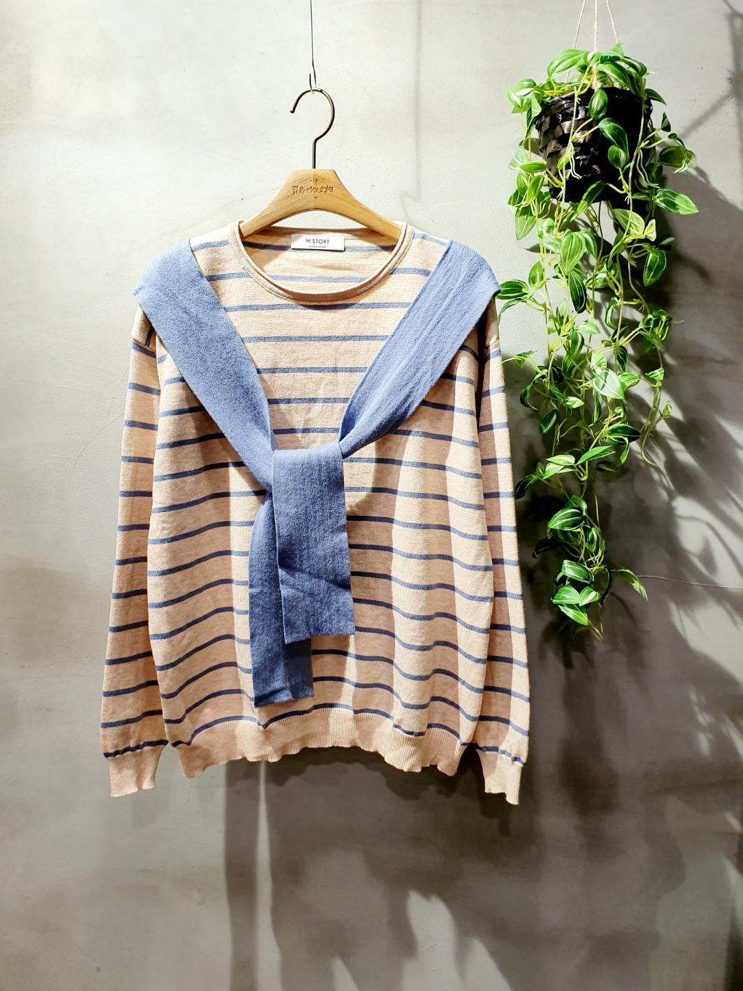 Souland - Haut en tricot rayé à manches longues