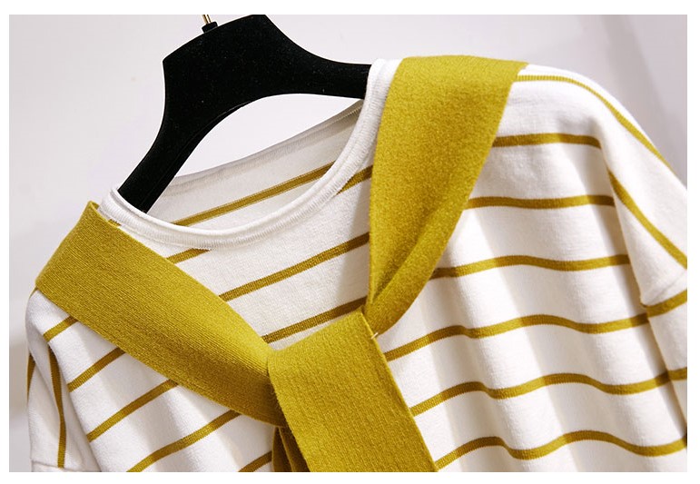 Souland - Haut en tricot rayé à manches longues
