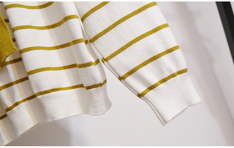 Souland - Haut en tricot rayé à manches longues