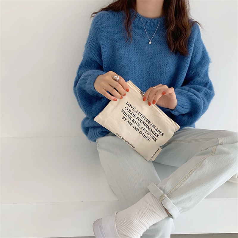 Seoulflash - Pull en maille unie à col rond