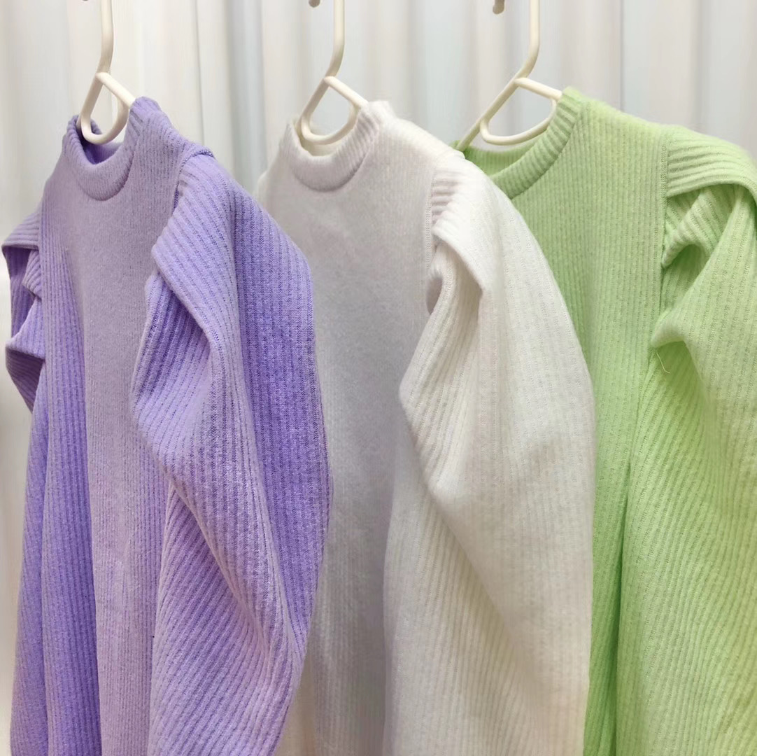 Seoulflash - Pull en tricot à col rond et épaules dénudées