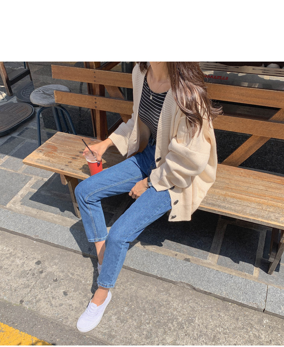 MERONGSHOP - Pantalon coupe droite taille haute raccourci