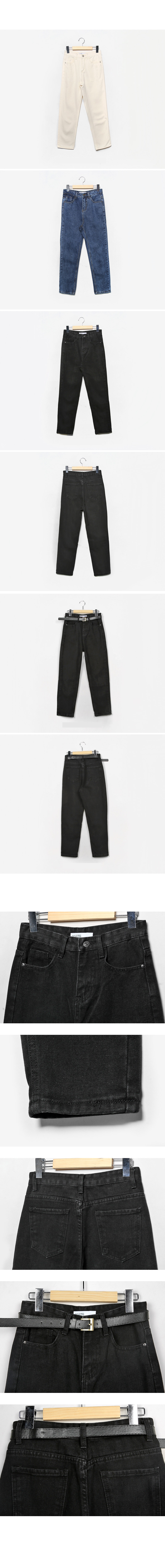 MERONGSHOP - Pantalon coupe droite taille haute raccourci