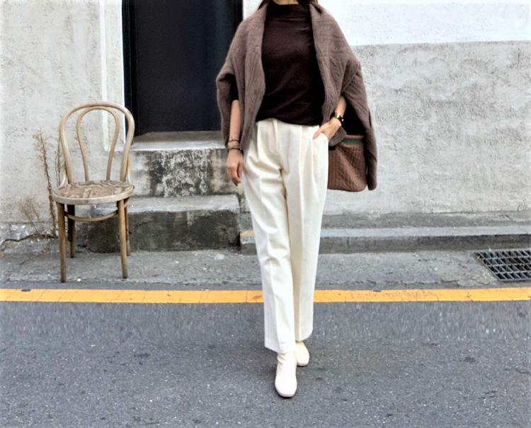 Souland - Pantalon ample en velours côtelé à taille bande
