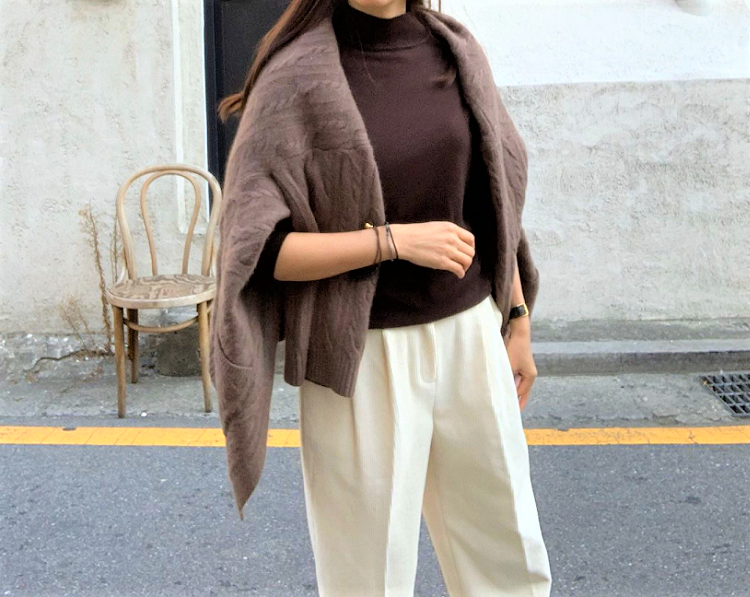 Souland - Pantalon ample en velours côtelé à taille bande