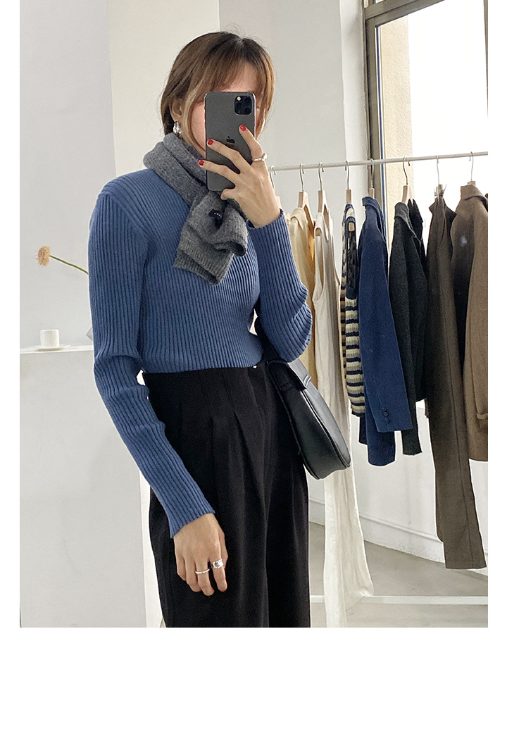 Rosy.B - Écharpe en maille unie