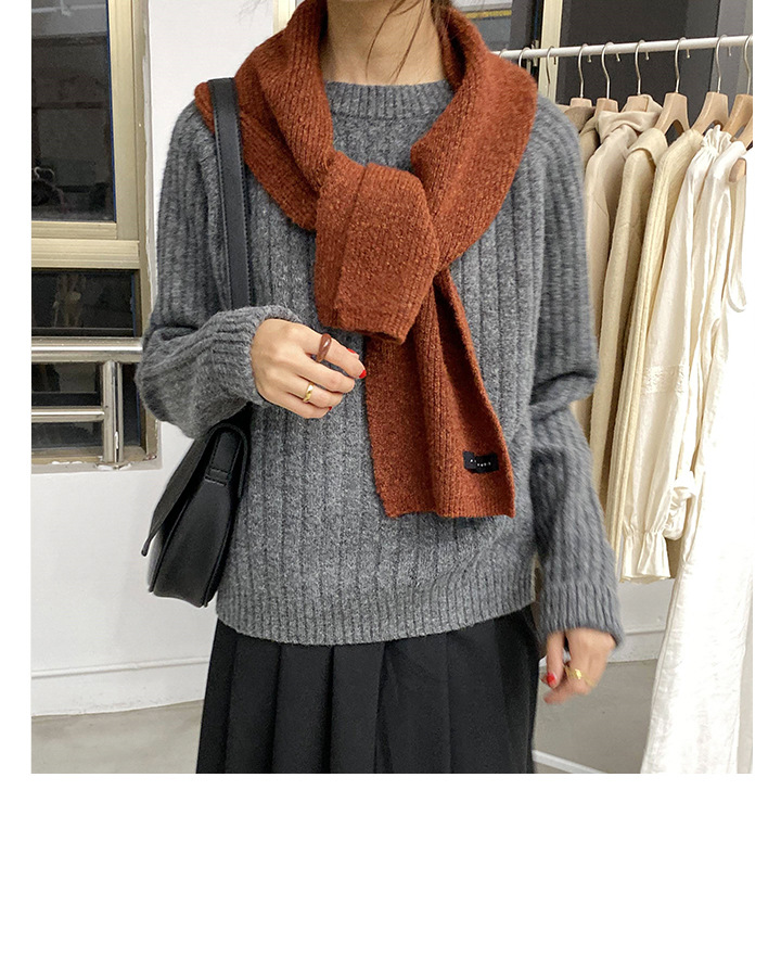 Rosy.B - Écharpe en maille unie