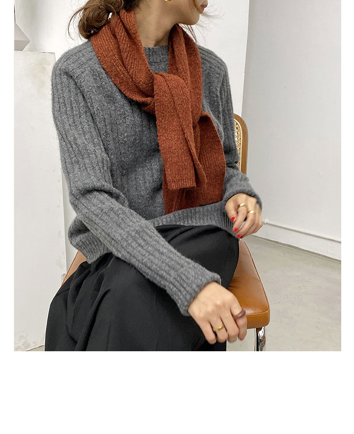 Rosy.B - Écharpe en maille unie